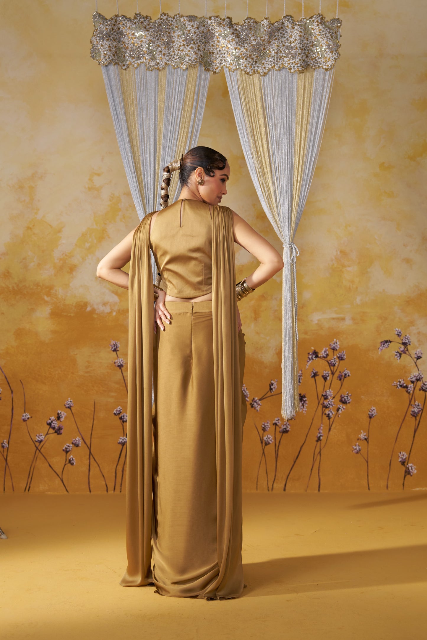 ALCHEMY DRAPE SAREE SET