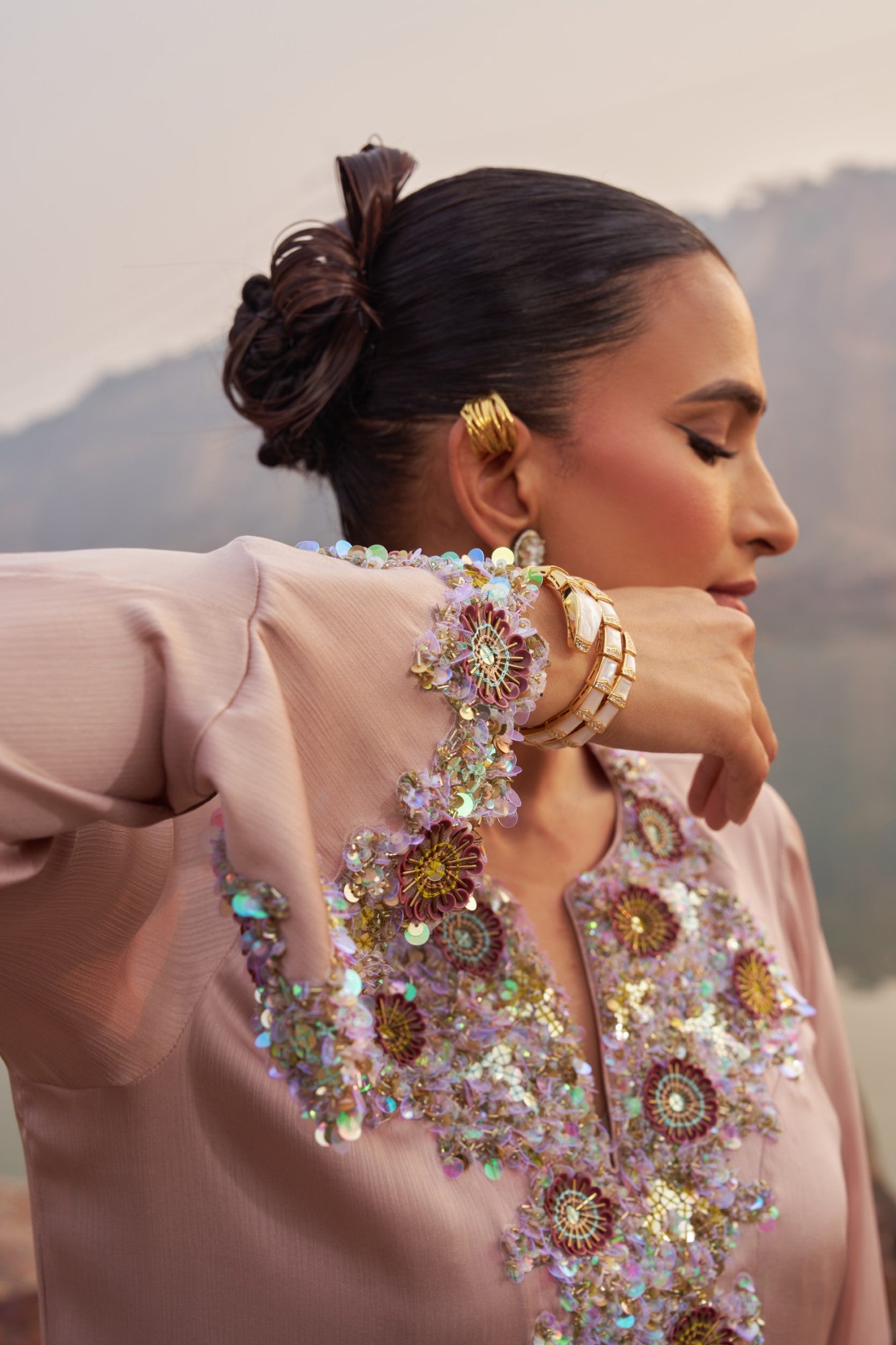 Beige Sharara Set
