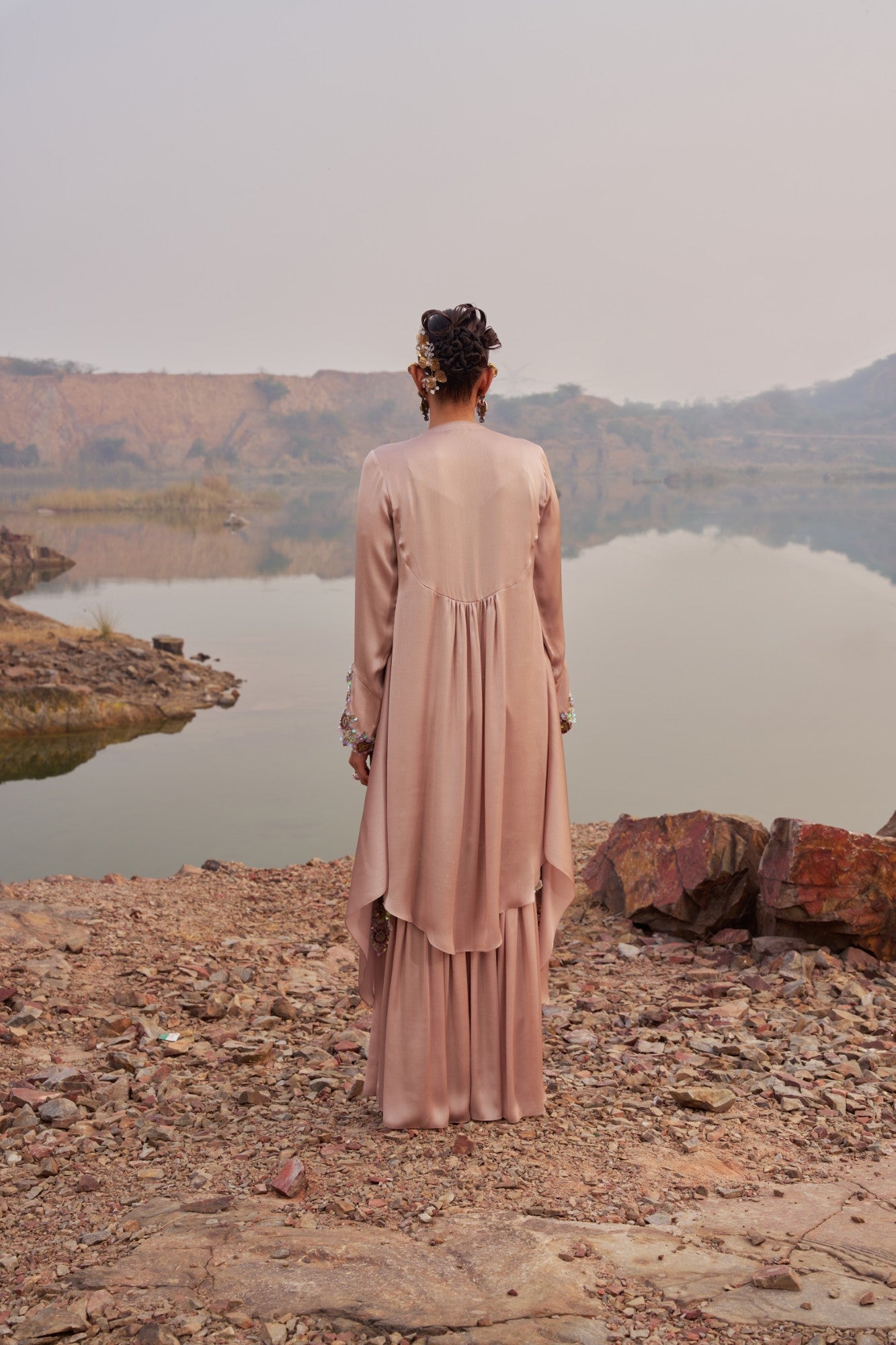 Beige Sharara Set