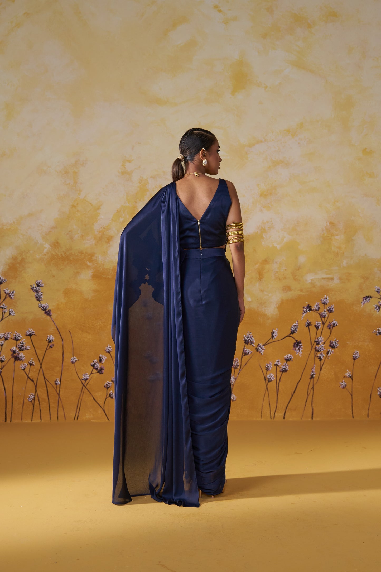 IMPEL DRAPED SAREE SET