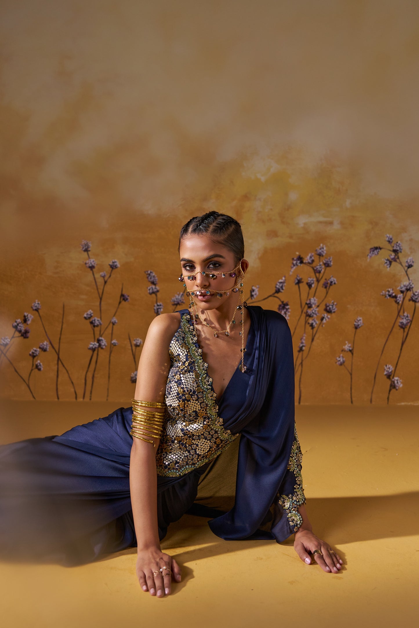 IMPEL DRAPED SAREE SET