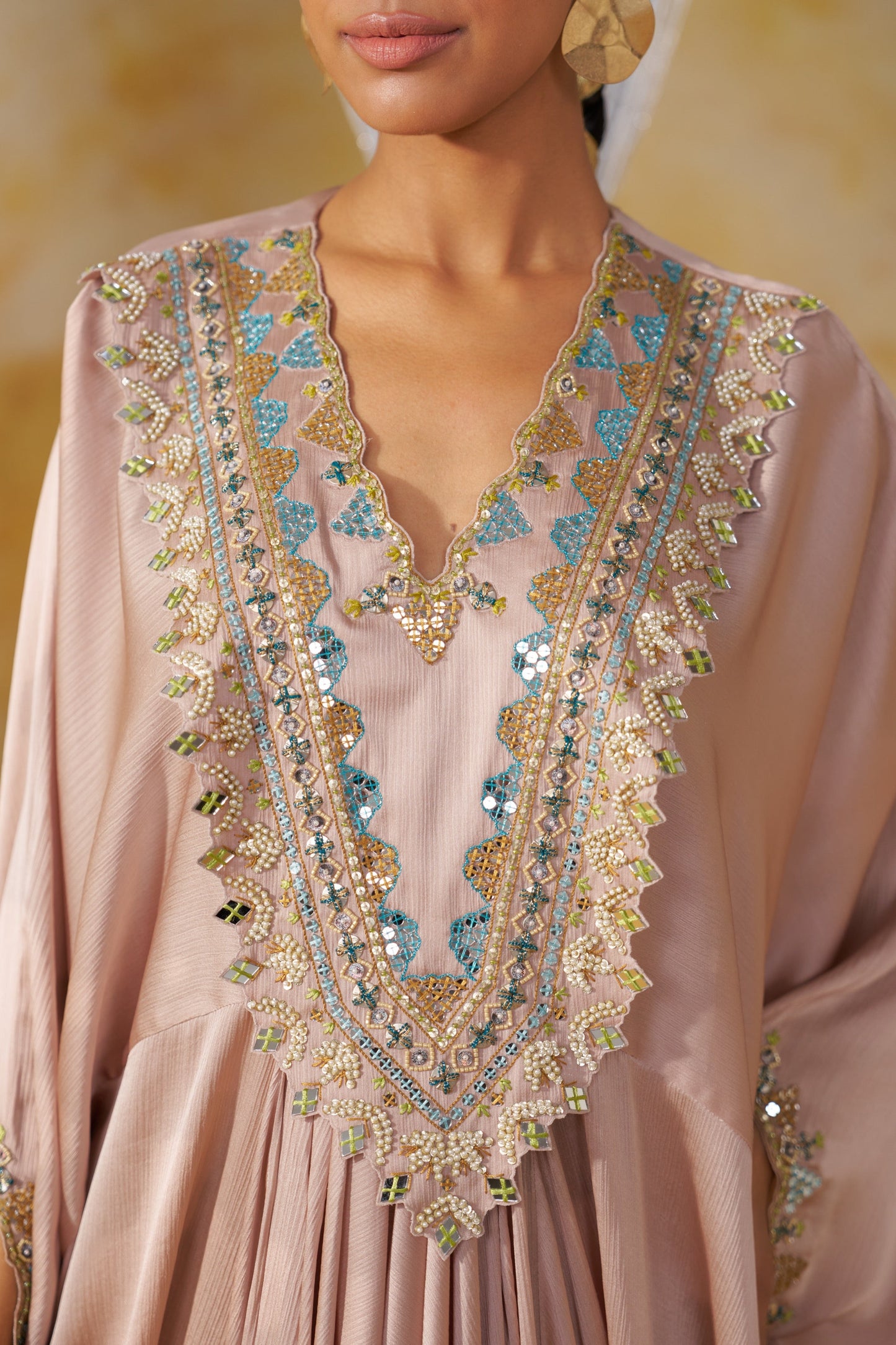 DAMASK DRAPED KAFTAN