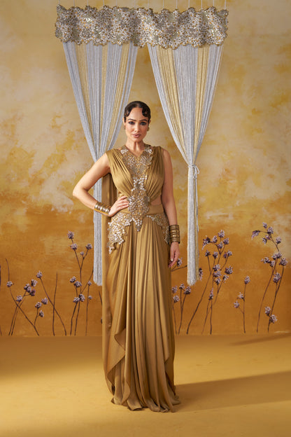ALCHEMY DRAPE SAREE SET
