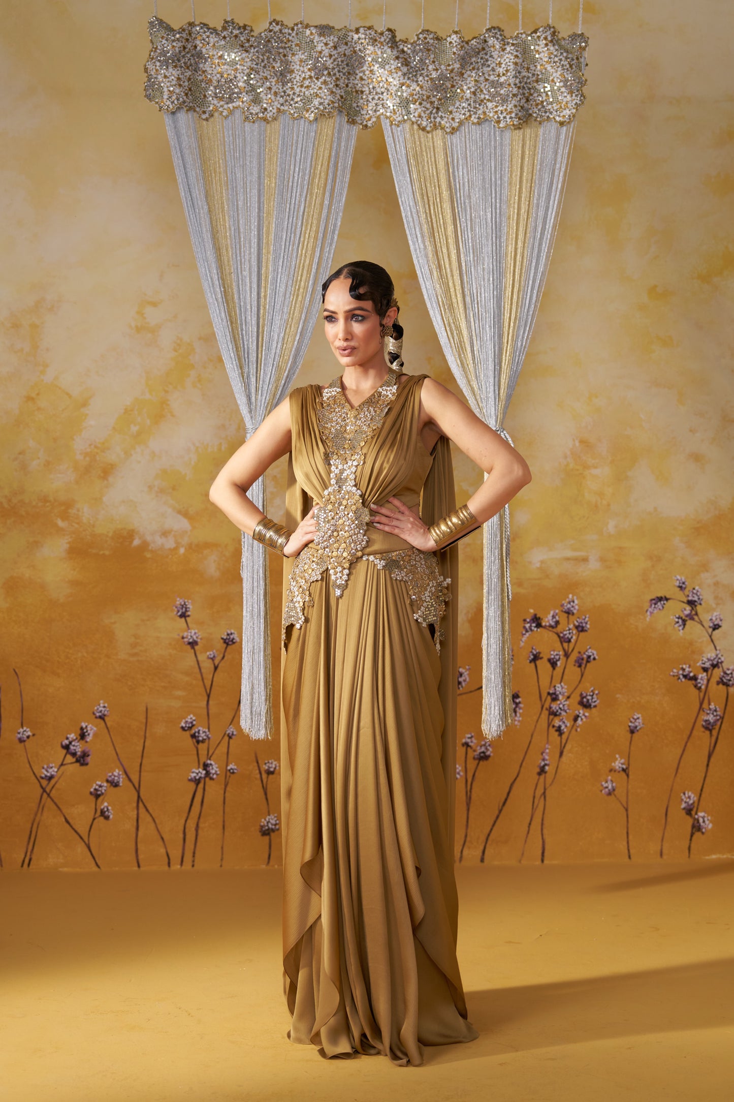 ALCHEMY DRAPE SAREE SET