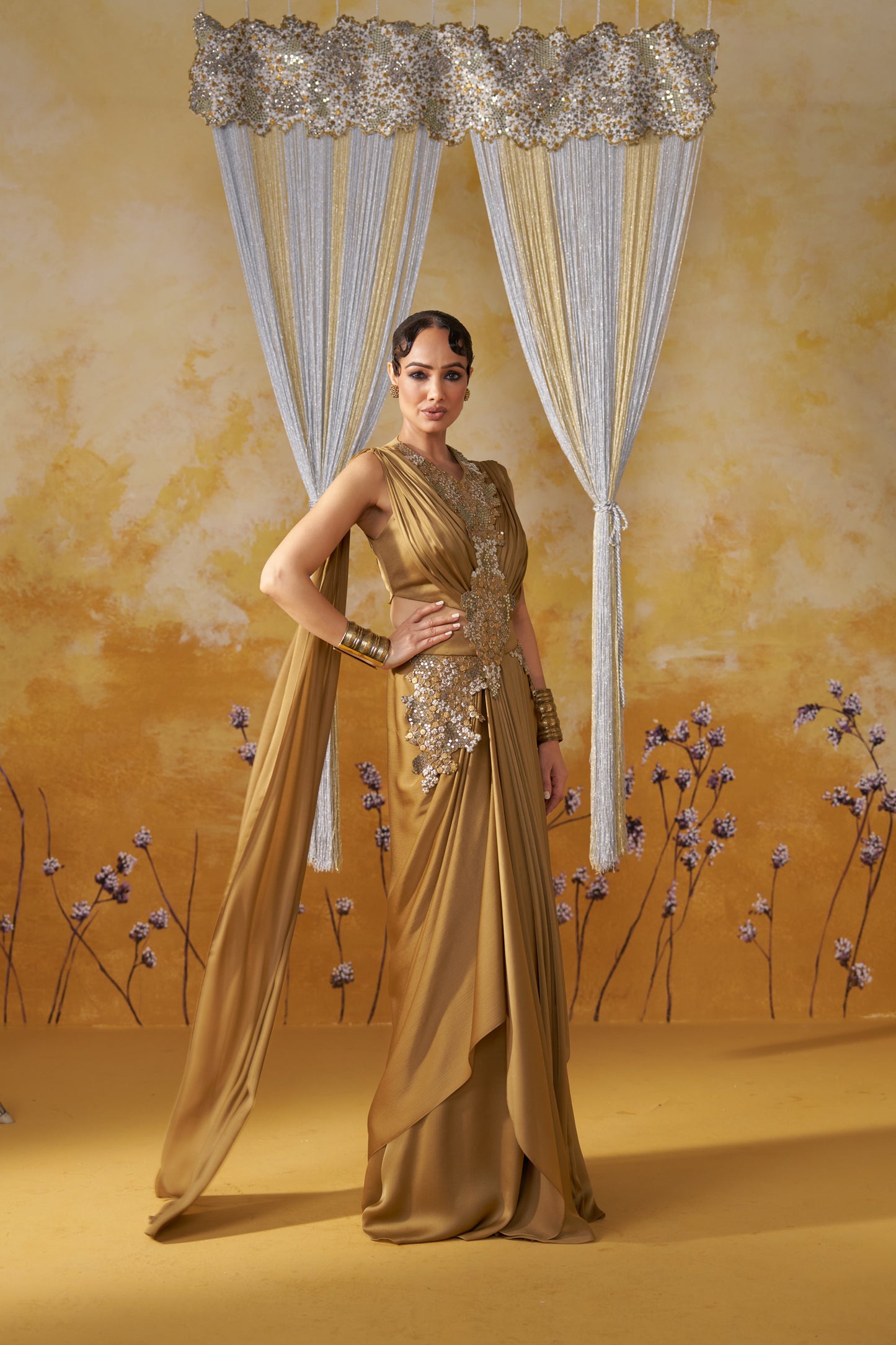 ALCHEMY DRAPE SAREE SET