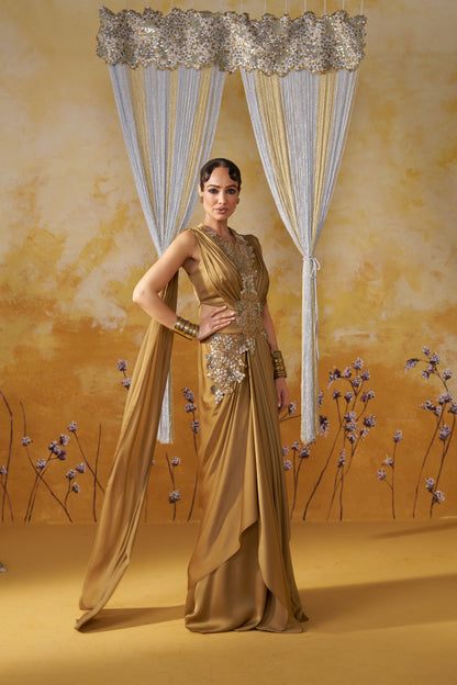 ALCHEMY DRAPE SAREE SET