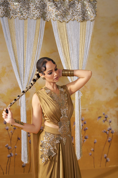 ALCHEMY DRAPE SAREE SET