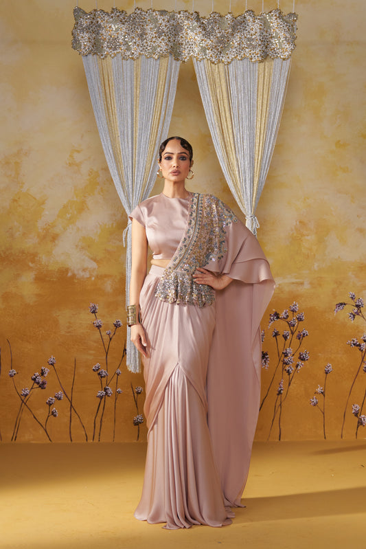ASHER DRAPED SAREE SET