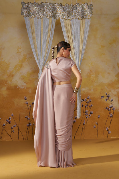 ASHER DRAPED SAREE SET