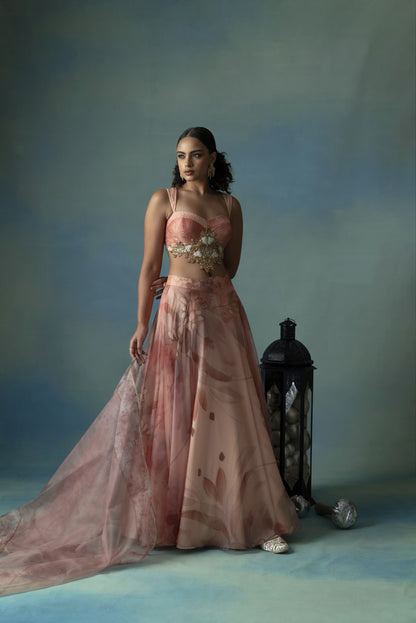 Amber Embrace - A Lehenga Set