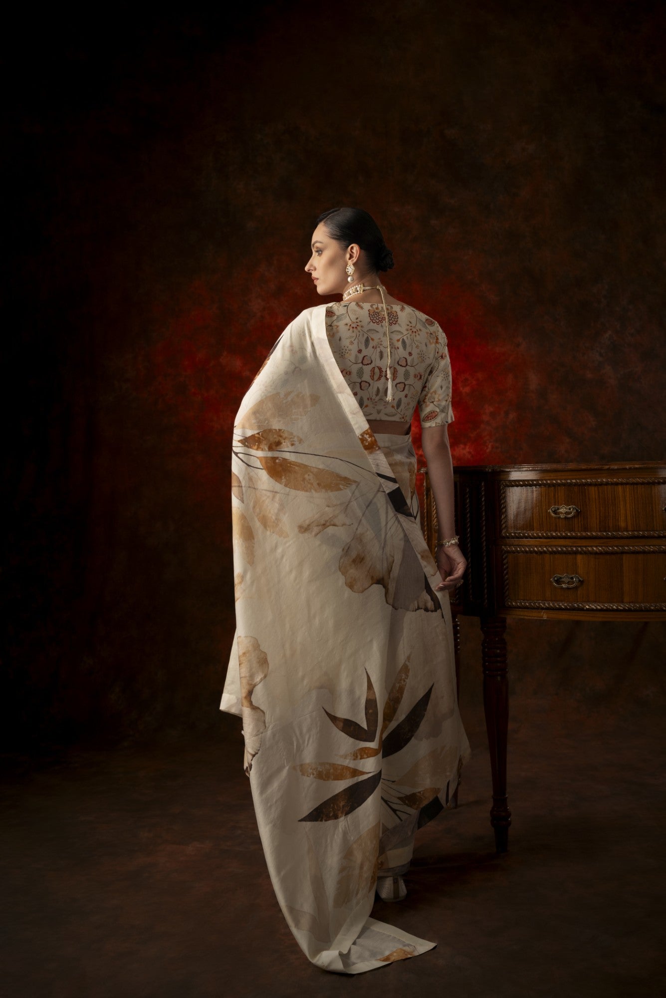 Ivory Symphony - Saree Set