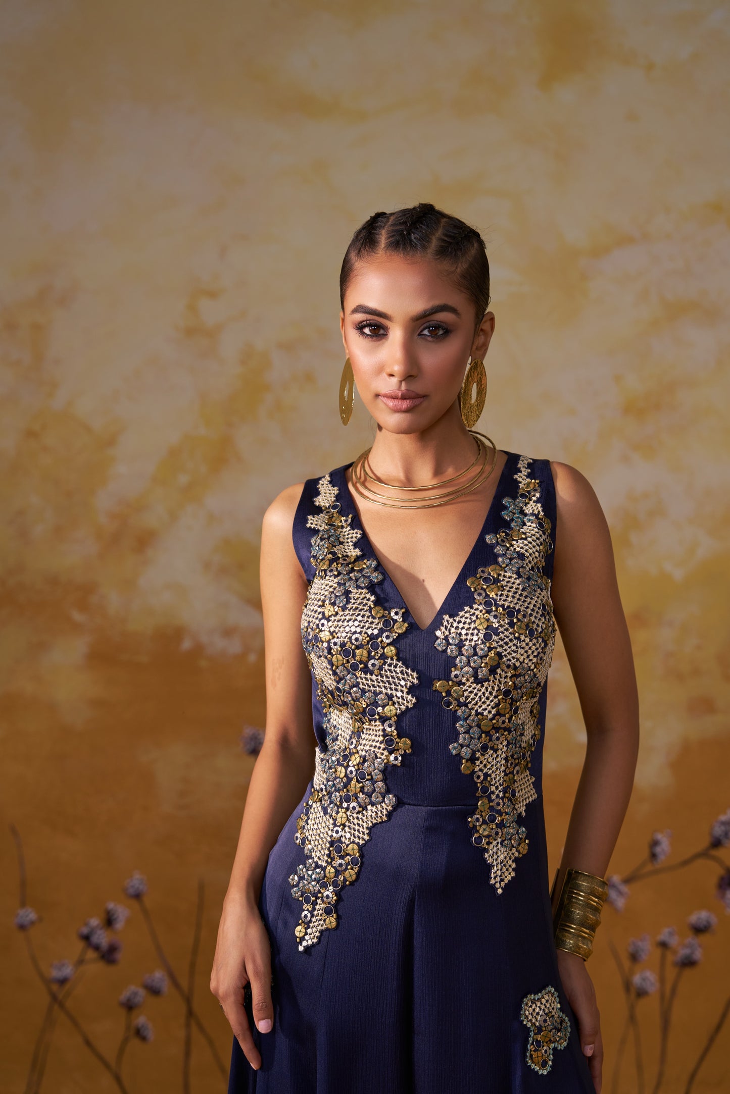 NAVY LUXE JUMPSUIT
