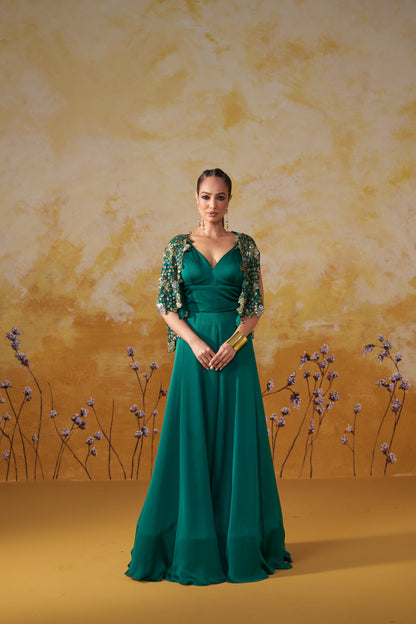 VERDURE CAPE JUMPSUIT