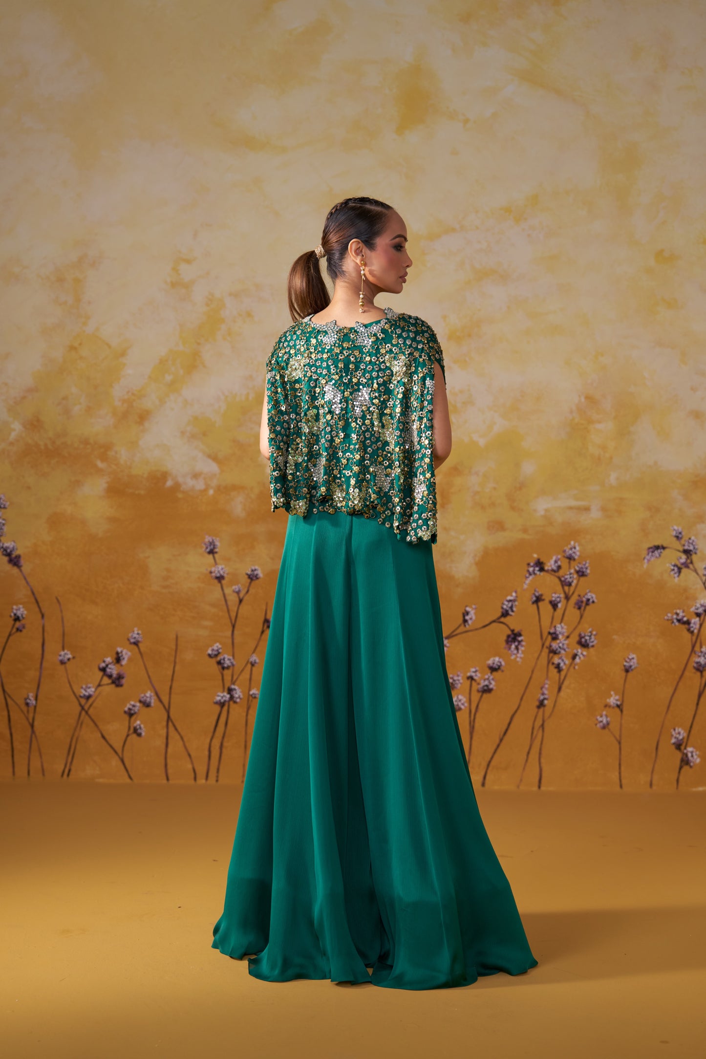 VERDURE CAPE JUMPSUIT