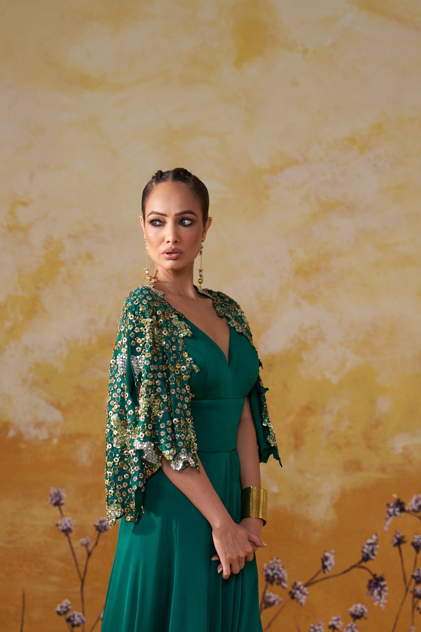 VERDURE CAPE JUMPSUIT