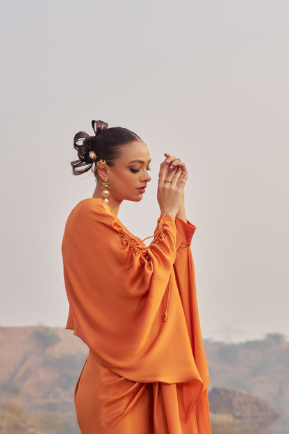 Orange Skirt Set