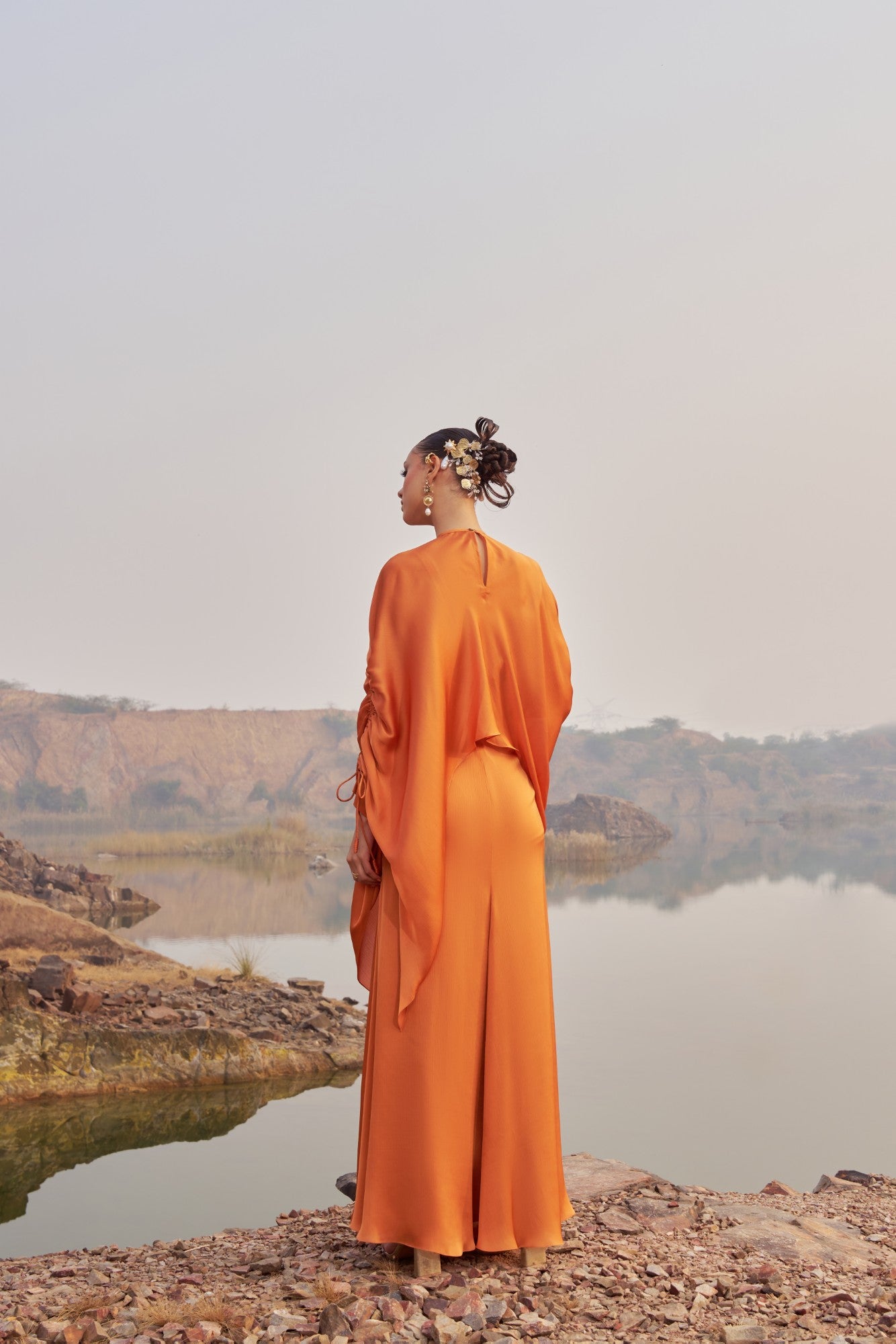 Orange Skirt Set