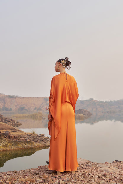 Orange Skirt Set